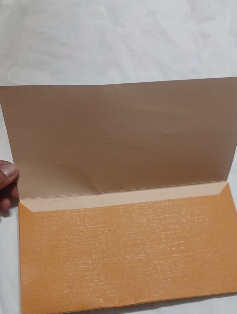 Louis Vuitton Tan Box, Envelope & Cream Dust Pouch - Picture 3 of 6